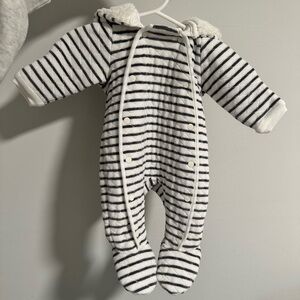 Nordstrom Striped Hooded Newborn One Piece